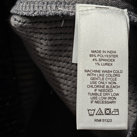 NEW 1. State Romantic Blooms Dark Heather Gray Chenille Ribbed Sweater size Med - Picture 10 of 10